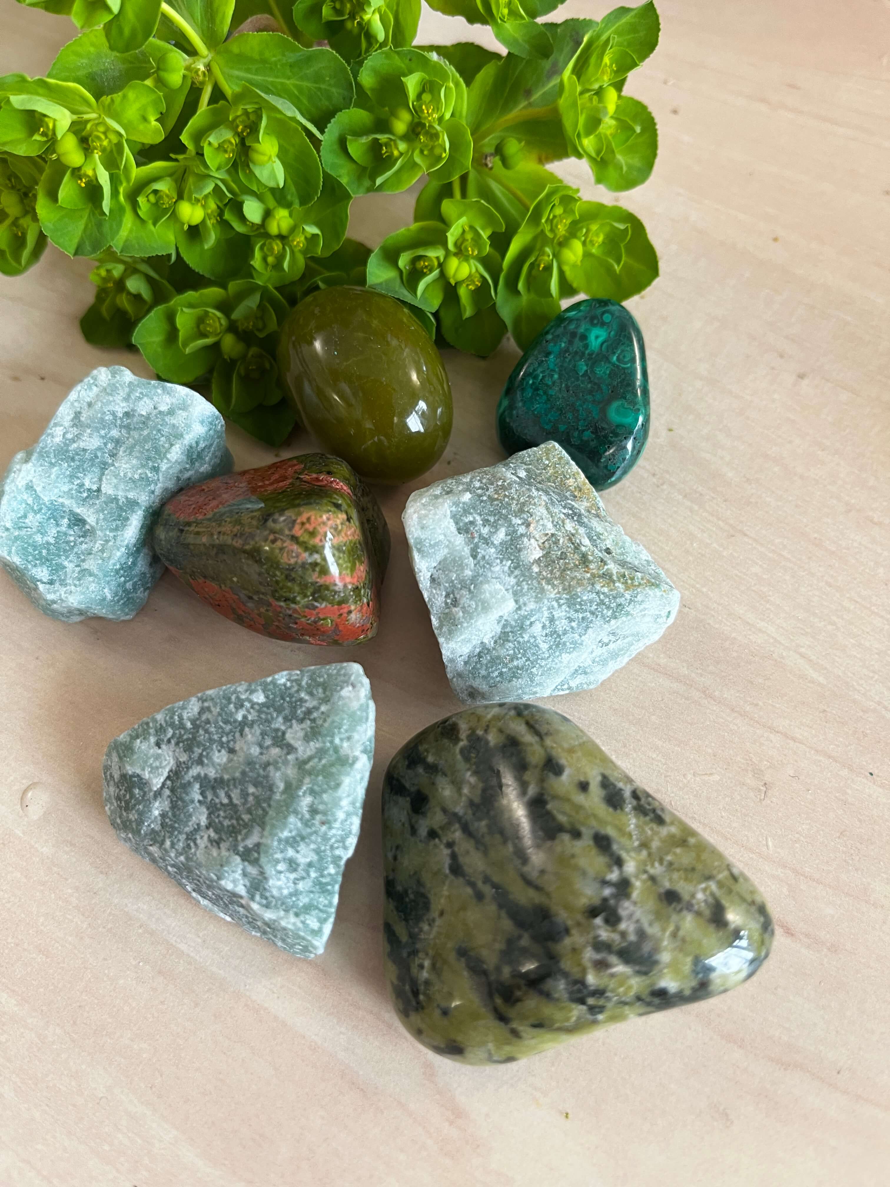Taurus personal stones - e.g. unakit, aventurine, malachite...